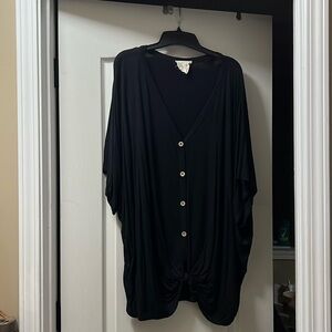 Black button up tie front top from chic soul